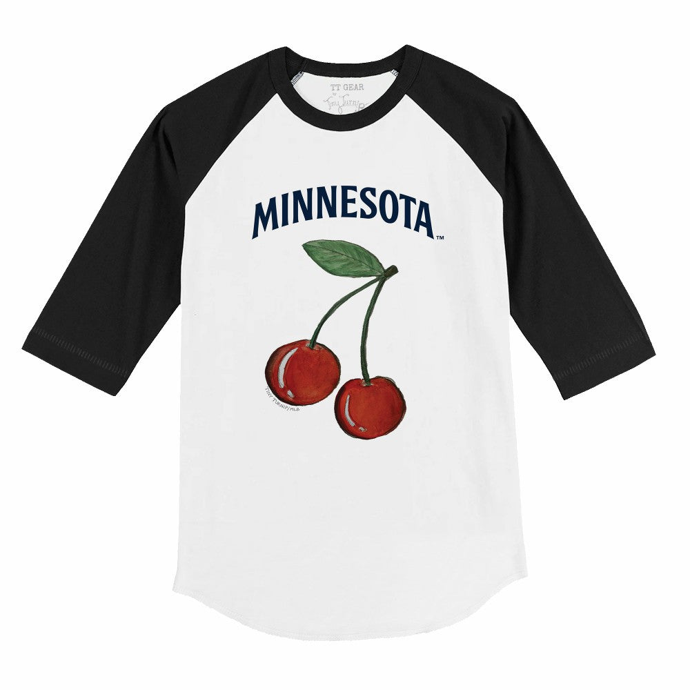 Minnesota Twins Tiny Turnip Youth Cherries 3/4-Sleeve Raglan Baseball T-Shirt - MLB