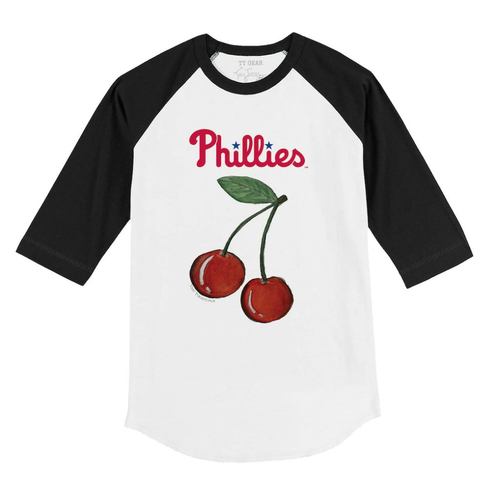 Philadelphia Phillies Tiny Turnip Youth Cherries 3/4-Sleeve Raglan Baseball T-Shirt - MLB