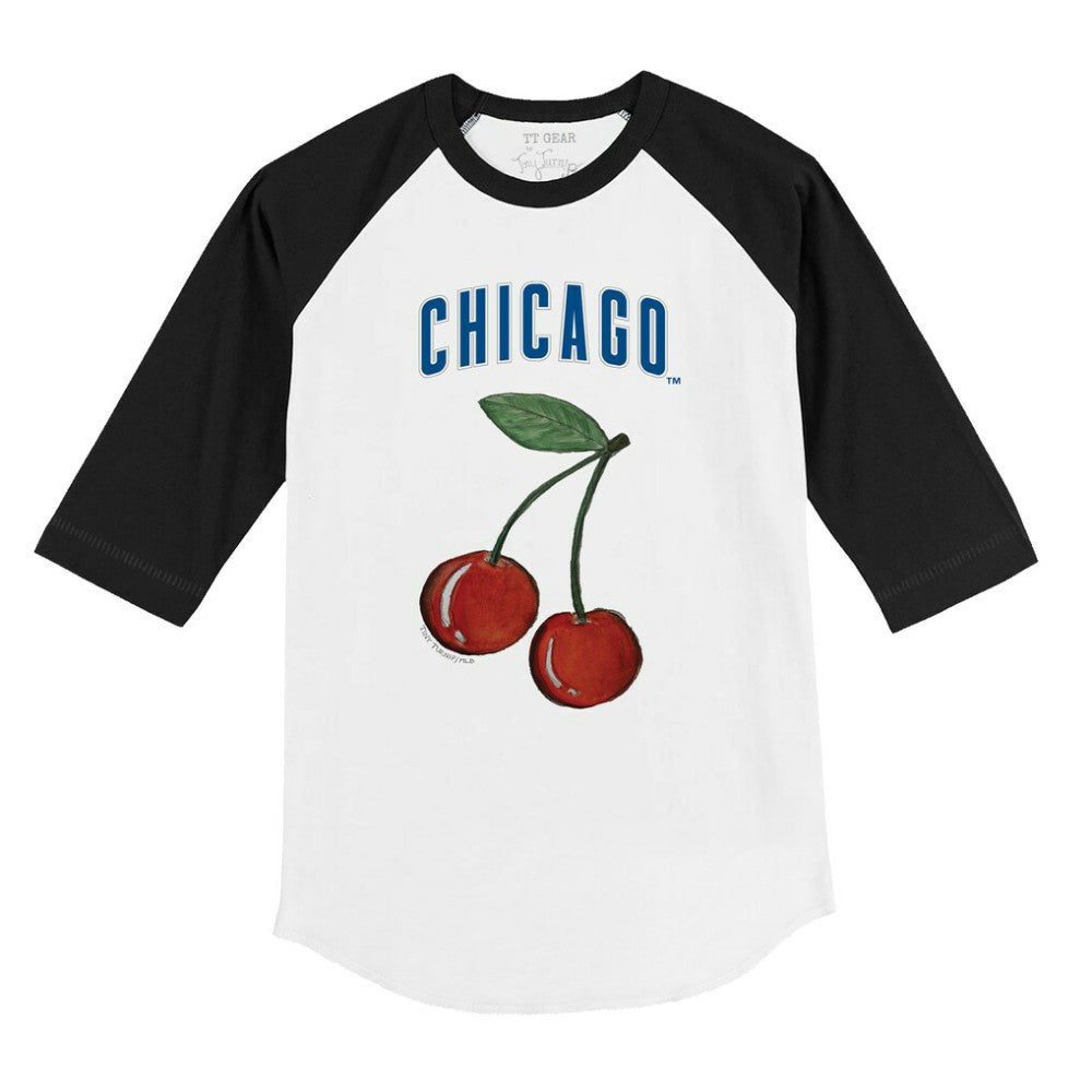 Chicago Cubs Tiny Turnip Youth Cherries 3/4-Sleeve Raglan Baseball T-Shirt - MLB
