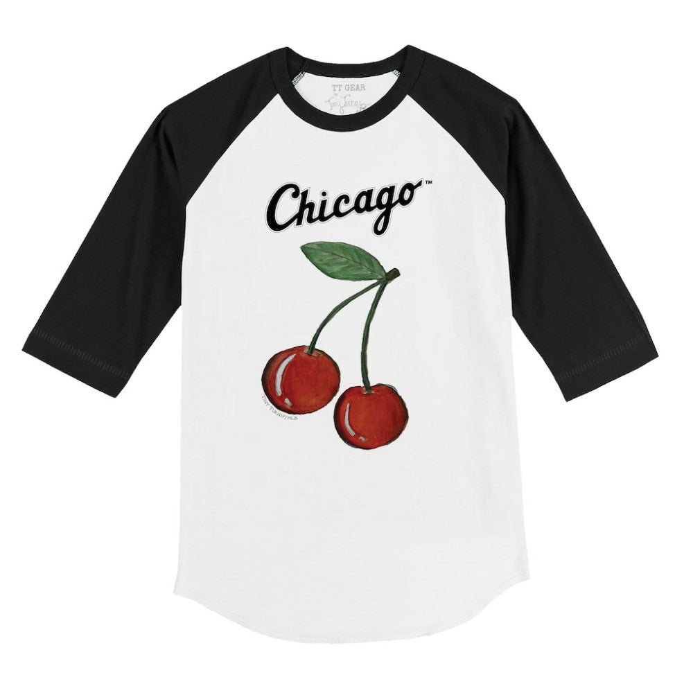Chicago White Sox Tiny Turnip Youth Cherries 3/4-Sleeve Raglan Baseball T-Shirt - MLB