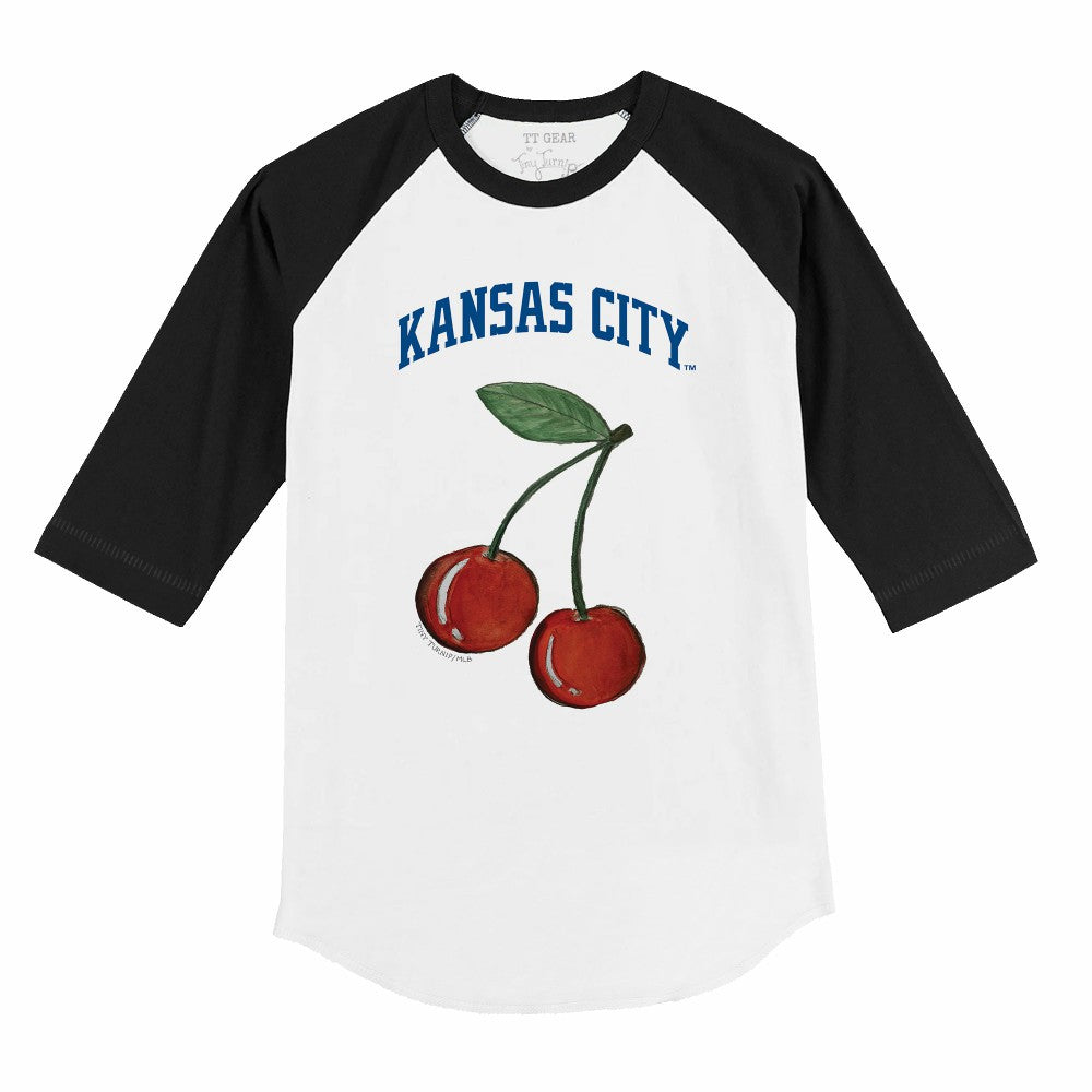 Kansas City Royals Tiny Turnip Youth Cherries 3/4-Sleeve Raglan Baseball T-Shirt - MLB
