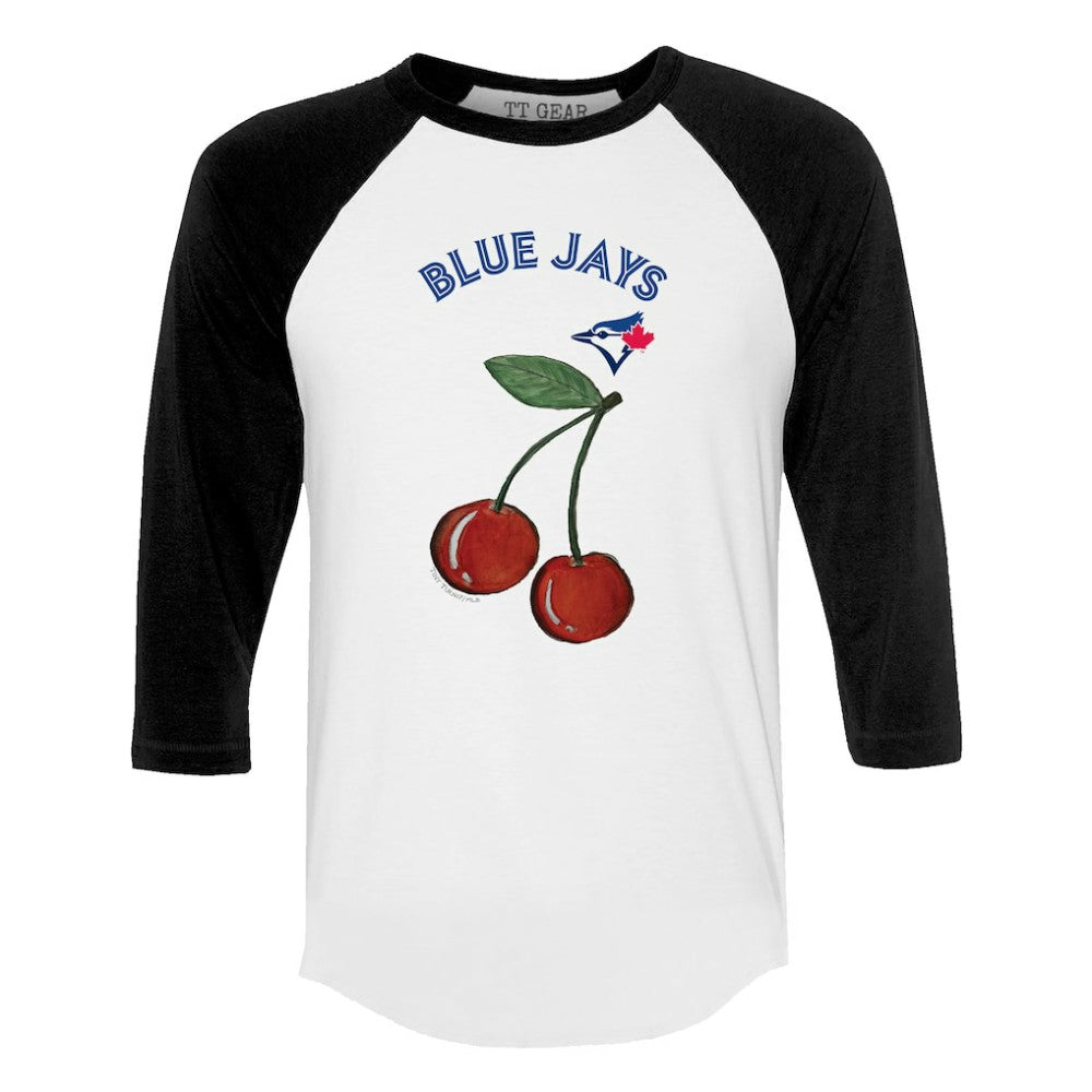 Toronto Blue Jays Tiny Turnip Women's Cherries 3/4-Sleeve Raglan Baseball T-Shirt - MLB
