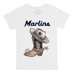 Miami Marlins Tiny Turnip Youth Cowboy Boot T-Shirt - MLB