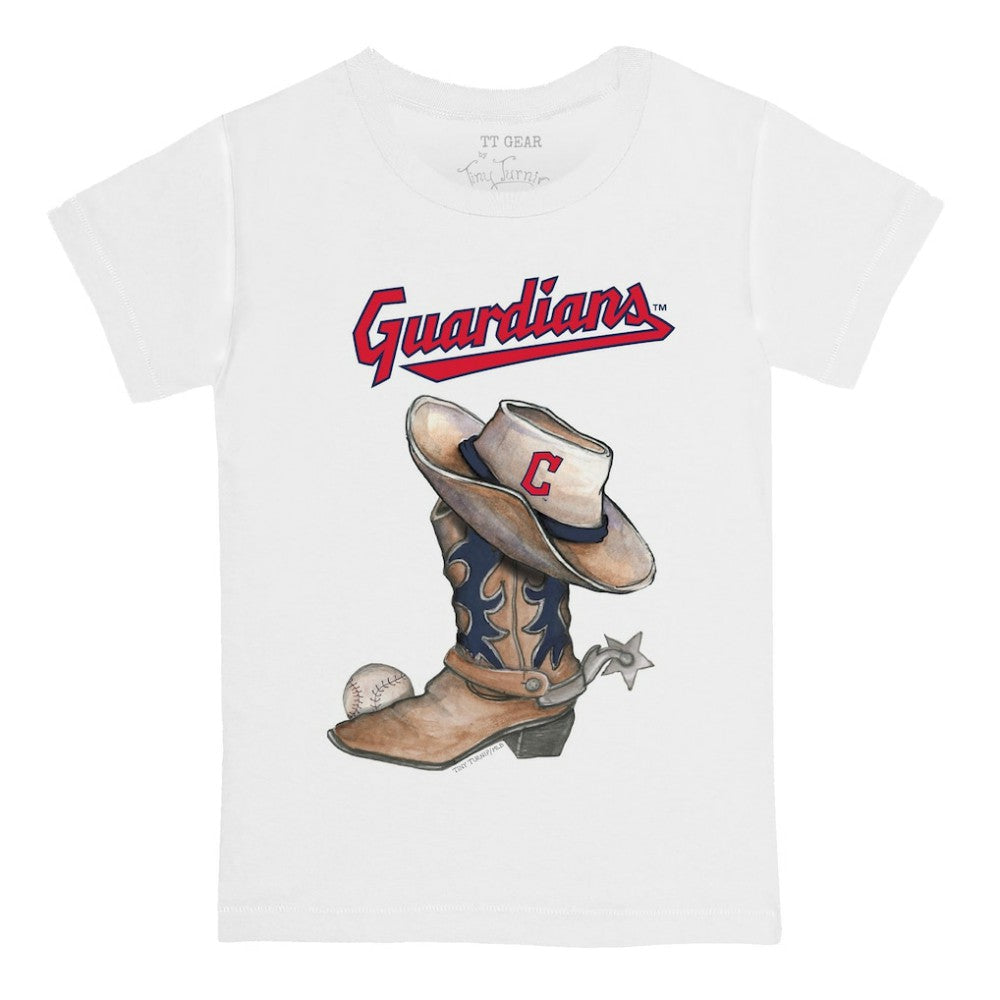 Cleveland Guardians Tiny Turnip Youth Cowboy Boot T-Shirt - MLB