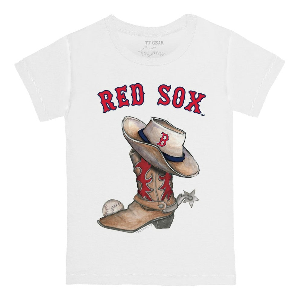 Boston Red Sox Tiny Turnip Youth Cowboy Boot T-Shirt - MLB