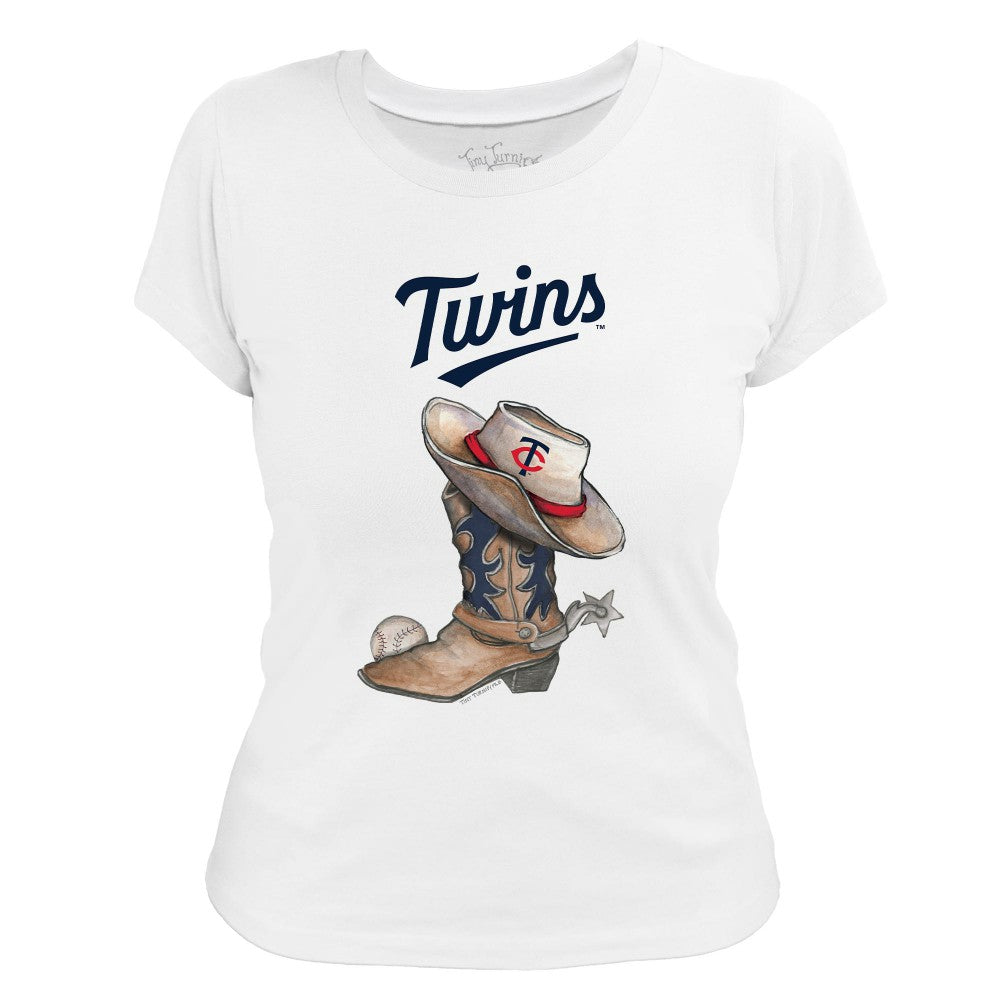 Minnesota Twins Tiny Turnip Women's Cowboy Boot T-Shirt - MLB