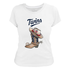 Minnesota Twins Tiny Turnip Women's Cowboy Boot T-Shirt - MLB