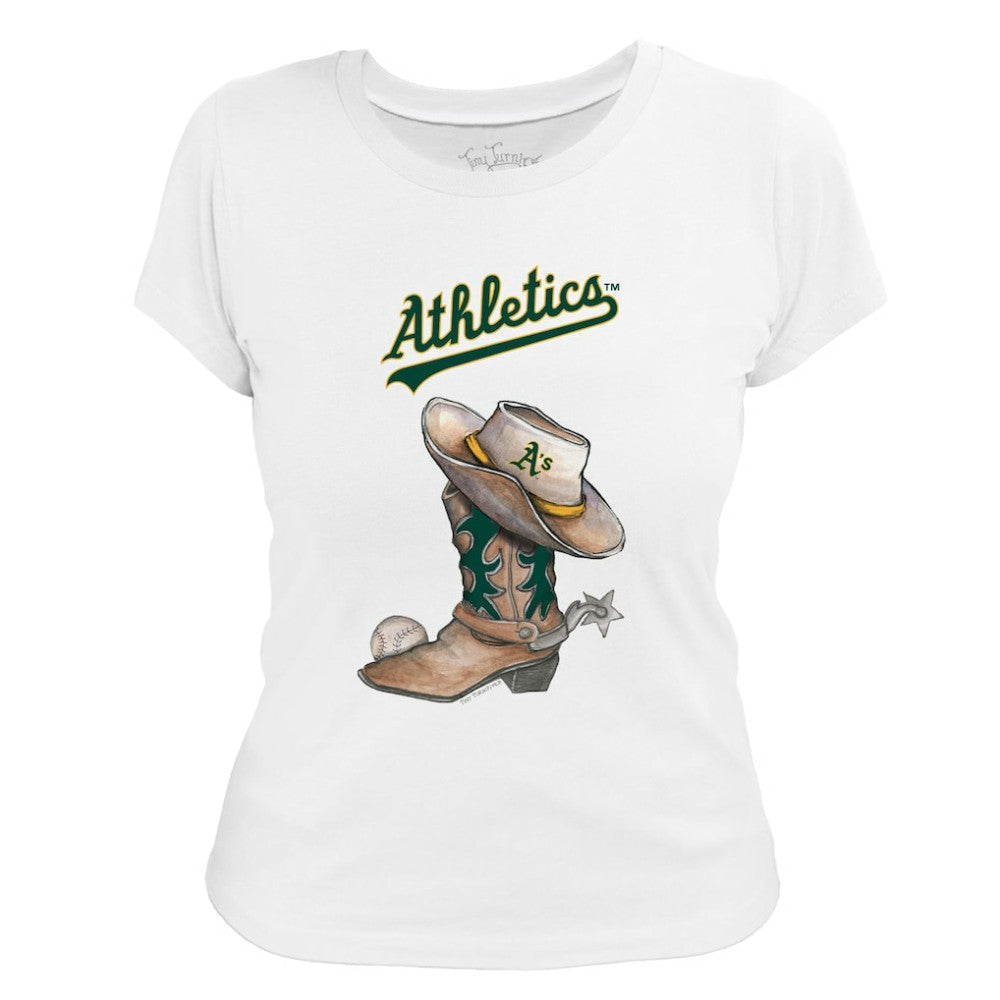 Athletics Tiny Turnip Women's Cowboy Boot T-Shirt - MLB