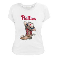 Philadelphia Phillies Tiny Turnip Women's Cowboy Boot T-Shirt - MLB