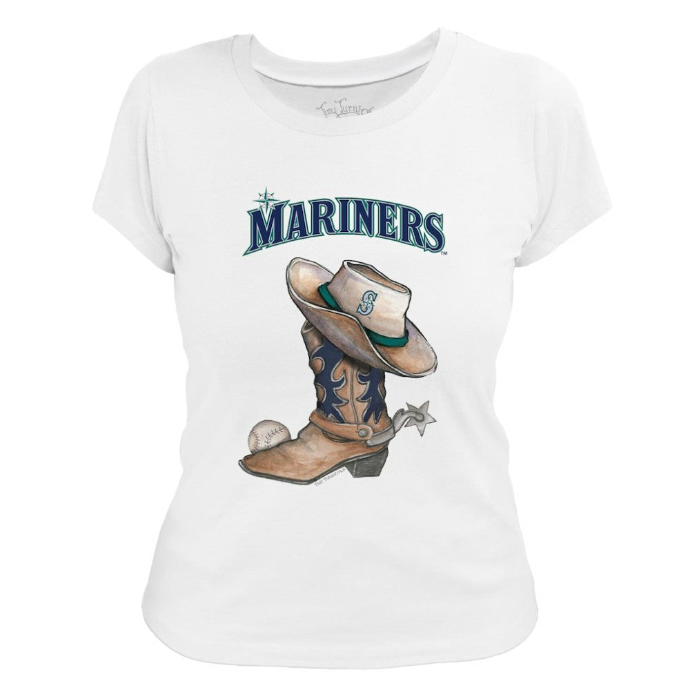 Seattle Mariners Tiny Turnip Women's Cowboy Boot T-Shirt - MLB