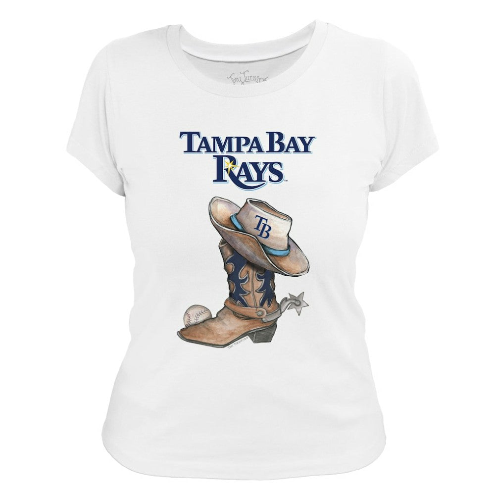 Tampa Bay Rays Tiny Turnip Women's Cowboy Boot T-Shirt - MLB