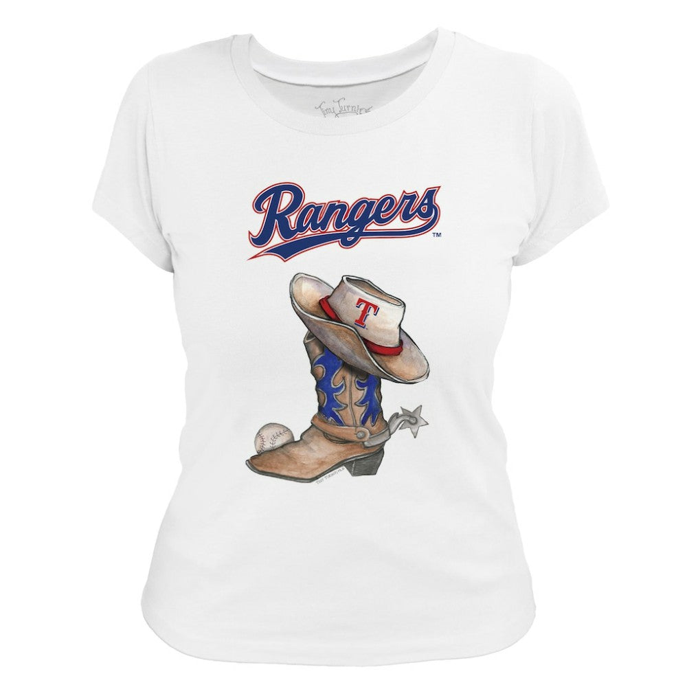 Texas Rangers Tiny Turnip Women's Cowboy Boot T-Shirt - MLB