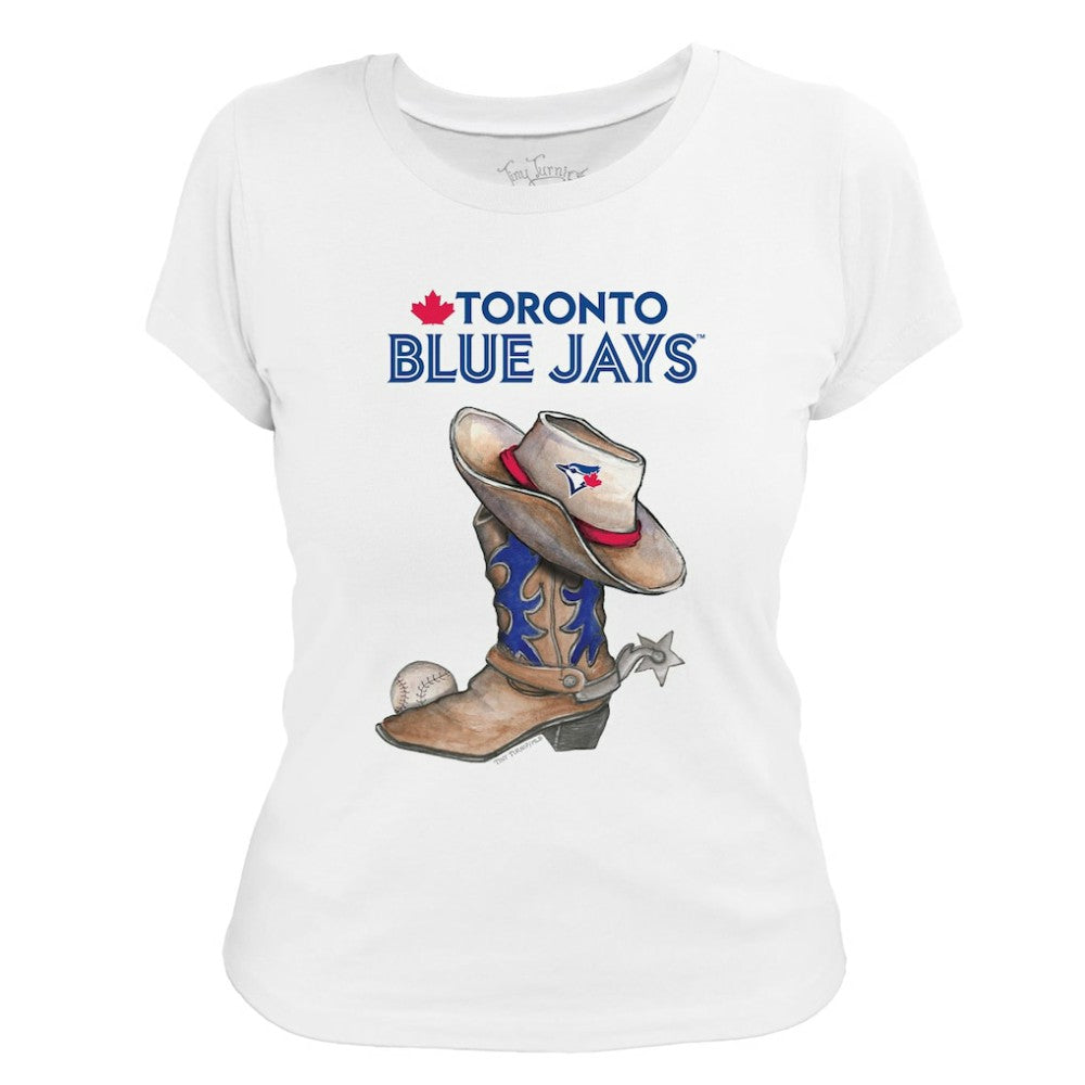 Toronto Blue Jays Tiny Turnip Women's Cowboy Boot T-Shirt - MLB