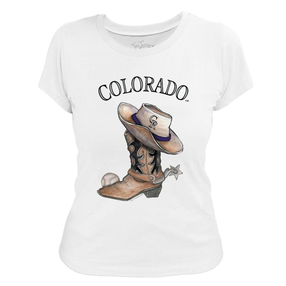 Colorado Rockies Tiny Turnip Women's Cowboy Boot T-Shirt - MLB