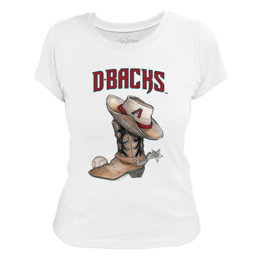 Arizona Diamondbacks Tiny Turnip Women's Cowboy Boot T-Shirt - MLB