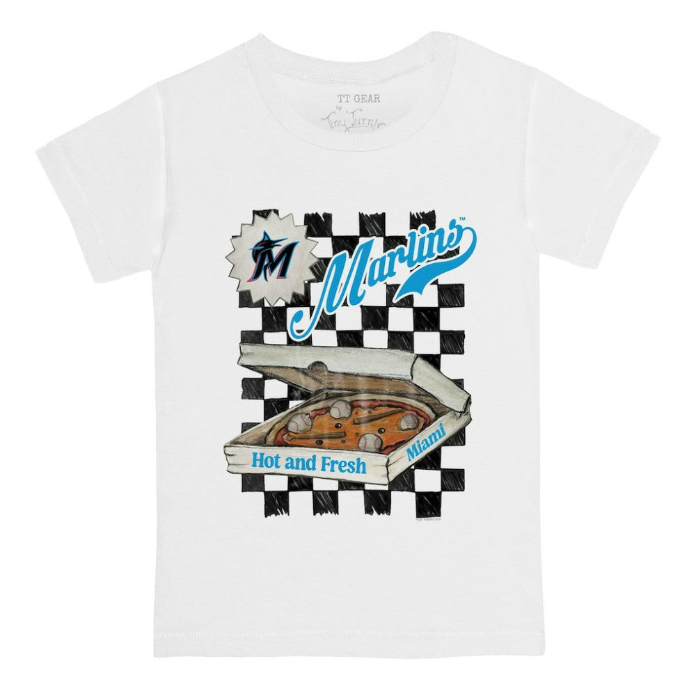 Miami Marlins Tiny Turnip Youth Pizza T-Shirt - MLB