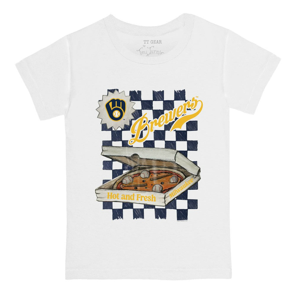 Milwaukee Brewers Tiny Turnip Youth Pizza T-Shirt - MLB