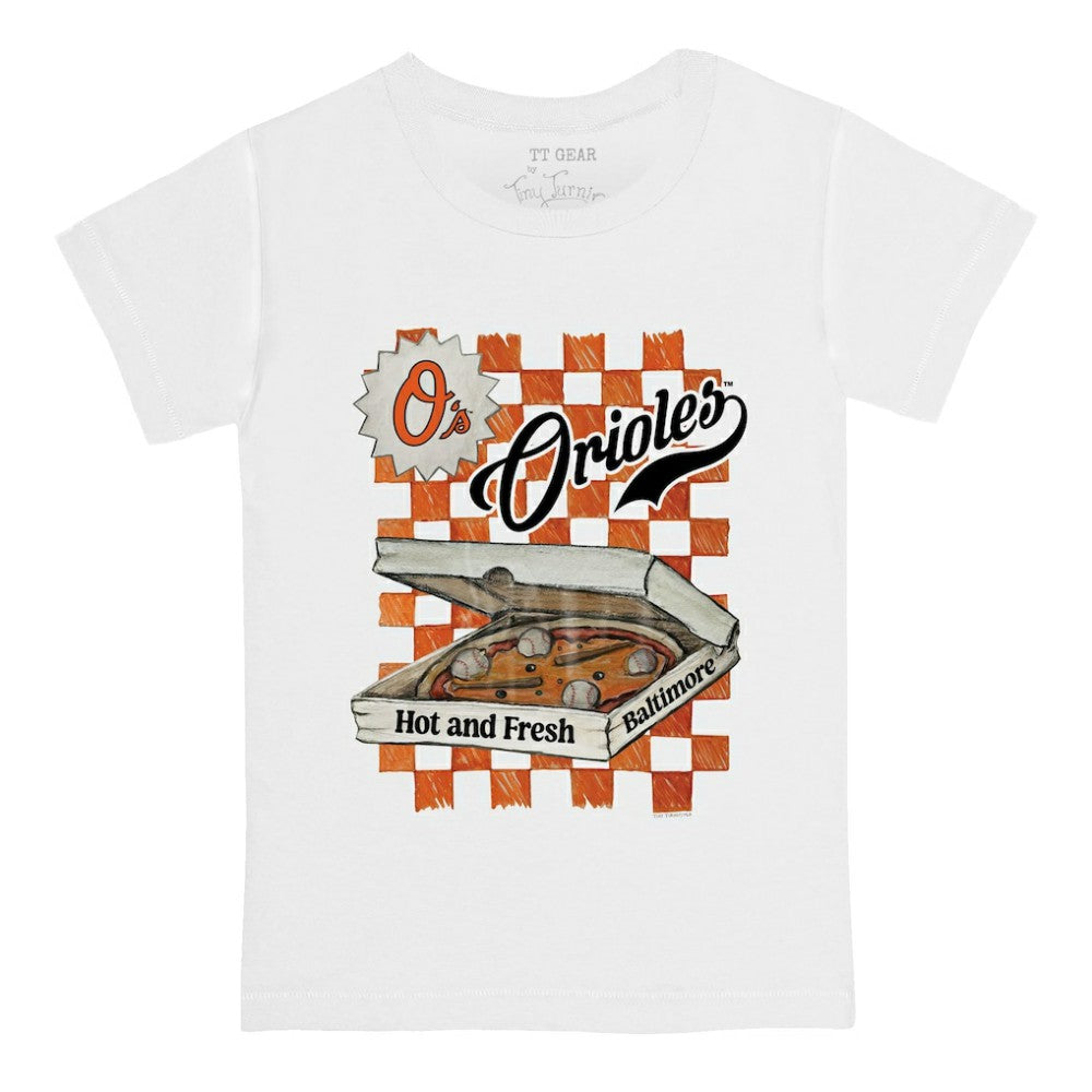 Baltimore Orioles Tiny Turnip Youth Pizza T-Shirt - MLB