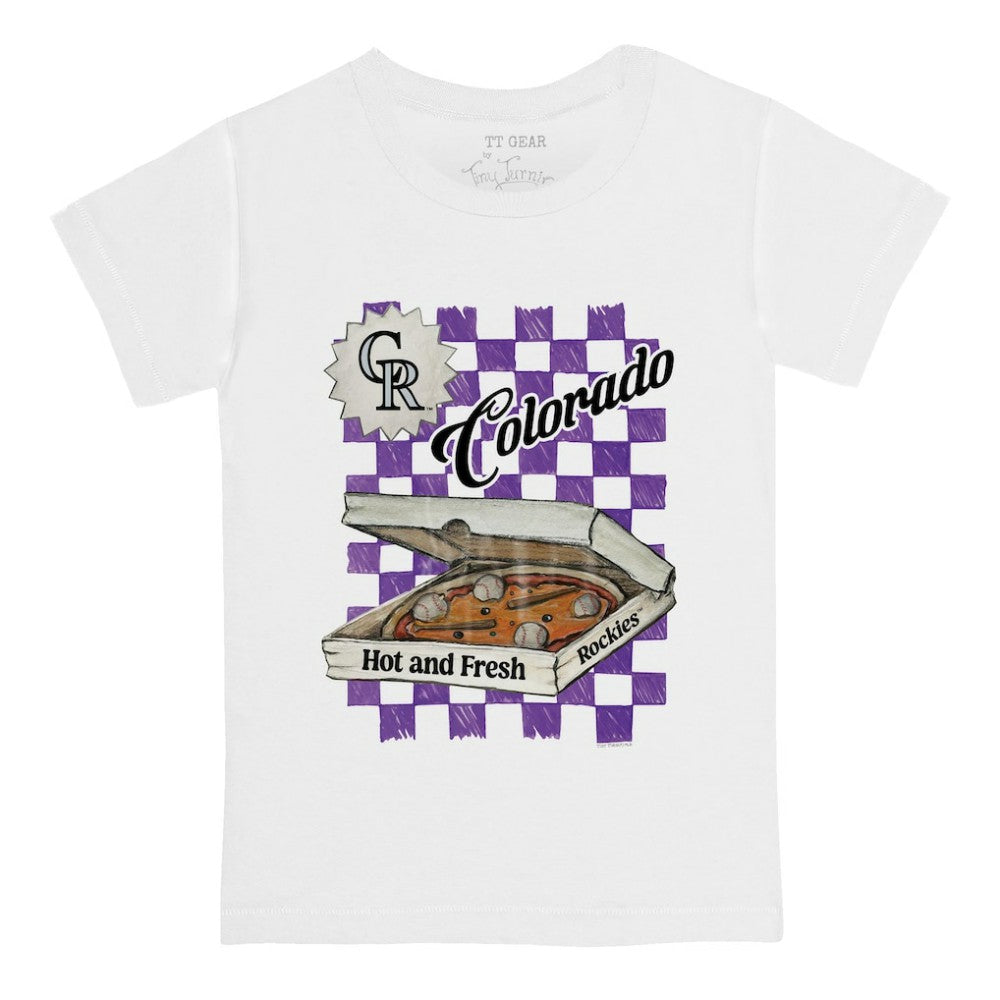 Colorado Rockies Tiny Turnip Youth Pizza T-Shirt - MLB