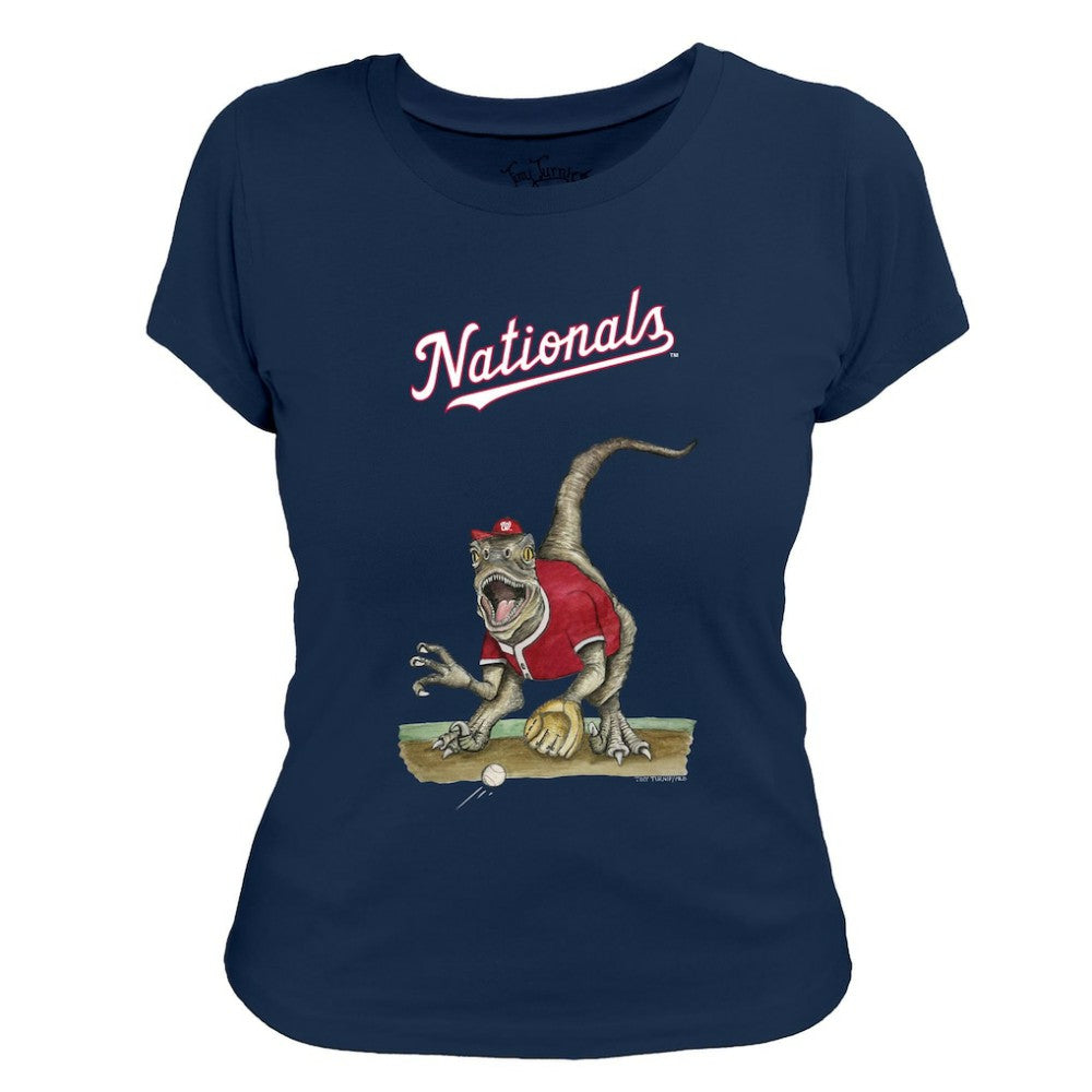 Washington Nationals Tiny Turnip Women's Velociraptor T-Shirt - MLB