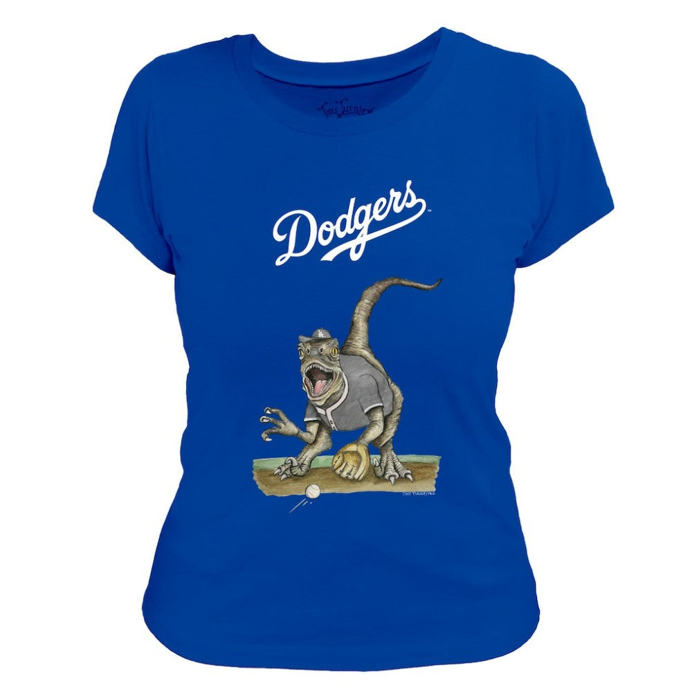 Los Angeles Dodgers Tiny Turnip Women's Velociraptor T-Shirt - MLB
