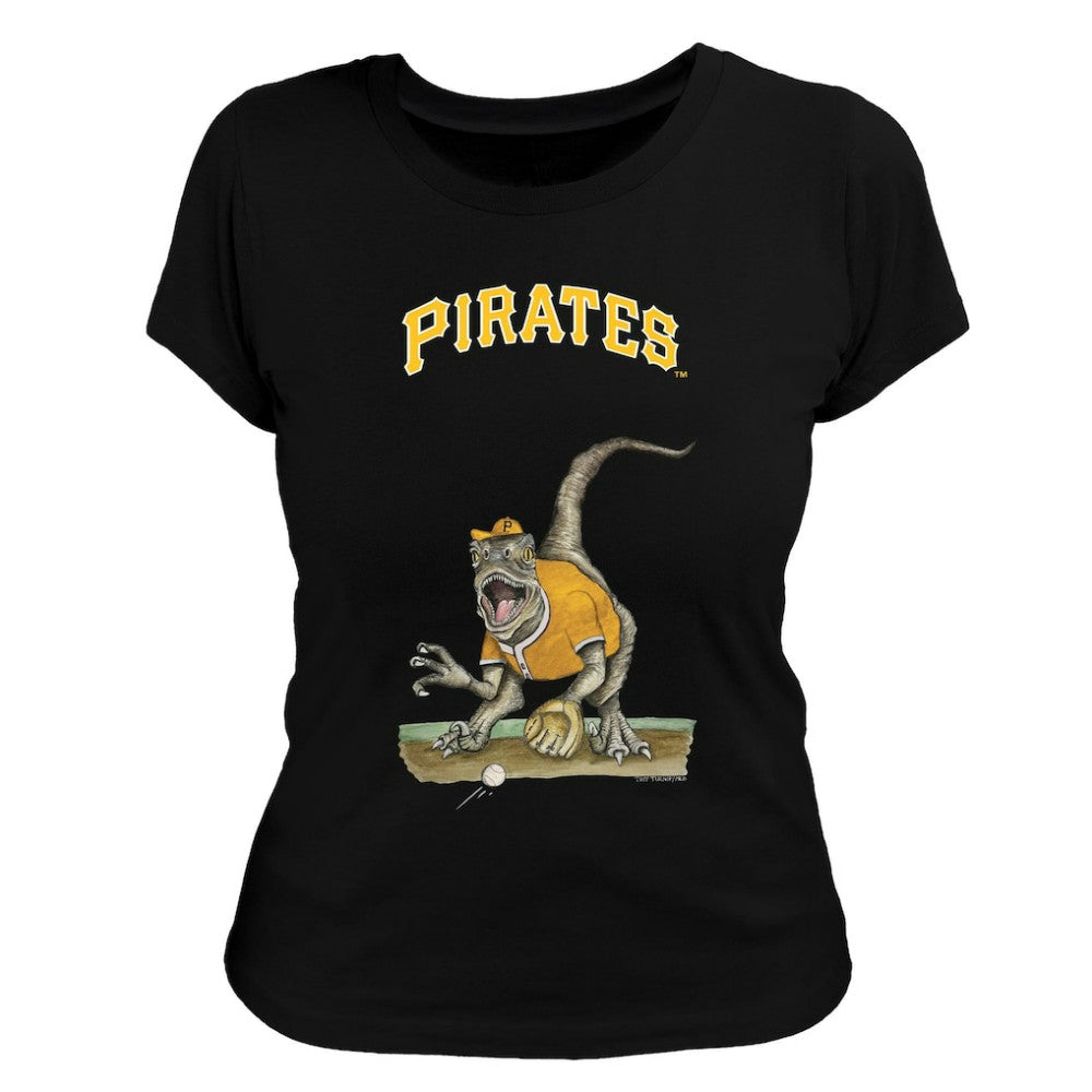 Pittsburgh Pirates Tiny Turnip Women's Velociraptor T-Shirt - MLB