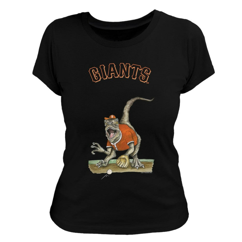 San Francisco Giants Tiny Turnip Women's Velociraptor T-Shirt - MLB