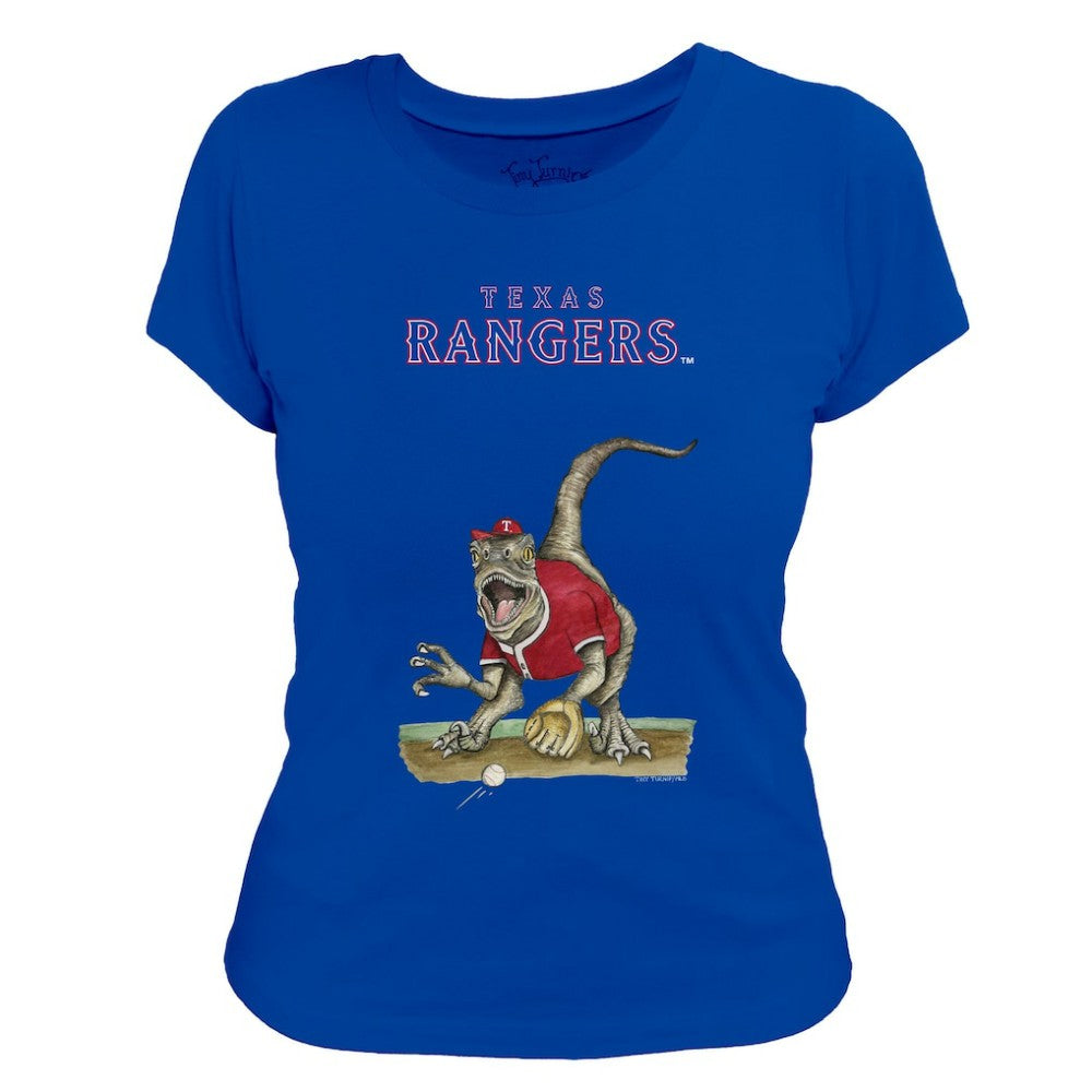 Texas Rangers Tiny Turnip Women's Velociraptor T-Shirt - MLB