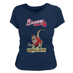 Atlanta Braves Tiny Turnip Women's Velociraptor T-Shirt - MLB