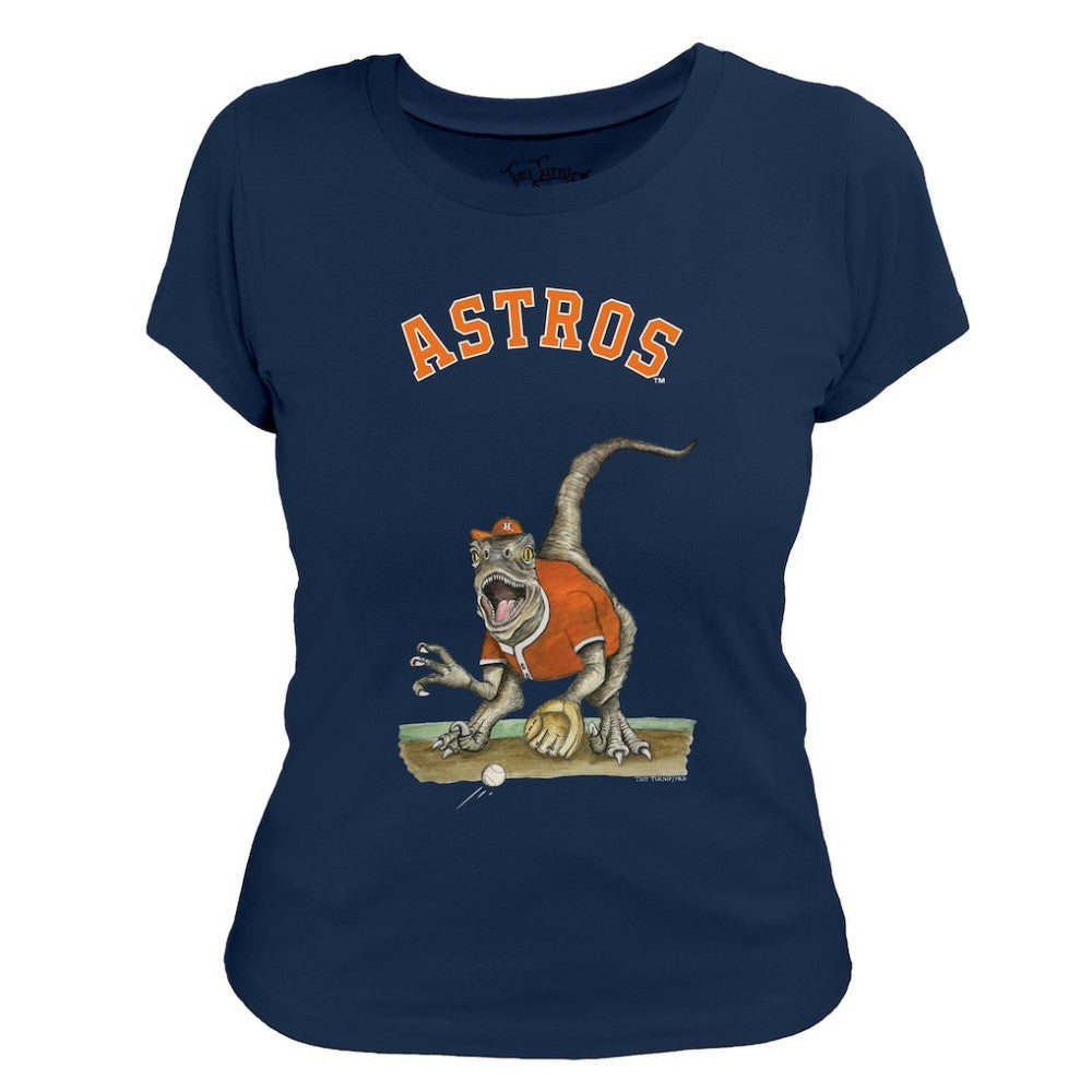 Houston Astros Tiny Turnip Women's Velociraptor T-Shirt - MLB
