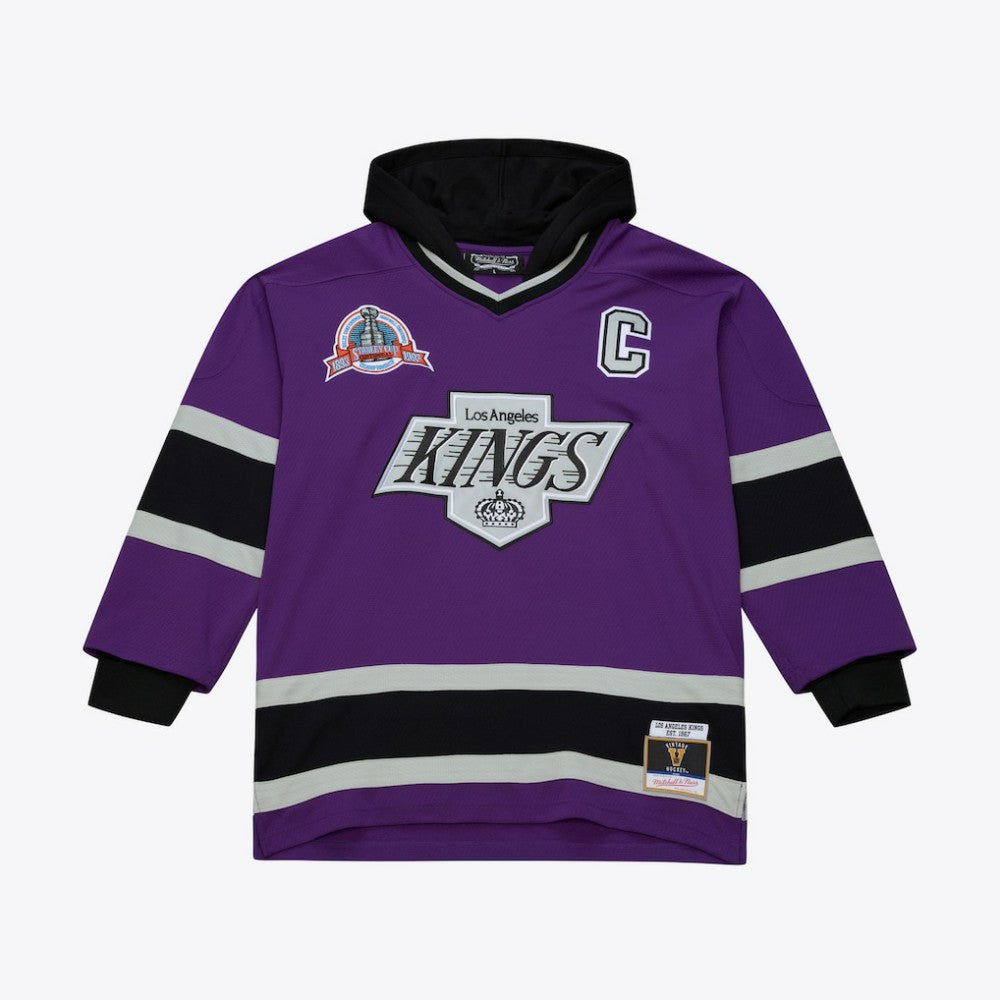 Los Angeles Kings Mitchell & Ness x Just Don Jersey Hoodie - Purple - NHL