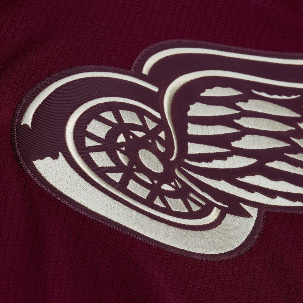 Detroit Red Wings Mitchell & Ness x Just Don Jersey Hoodie - Crimson - NHL
