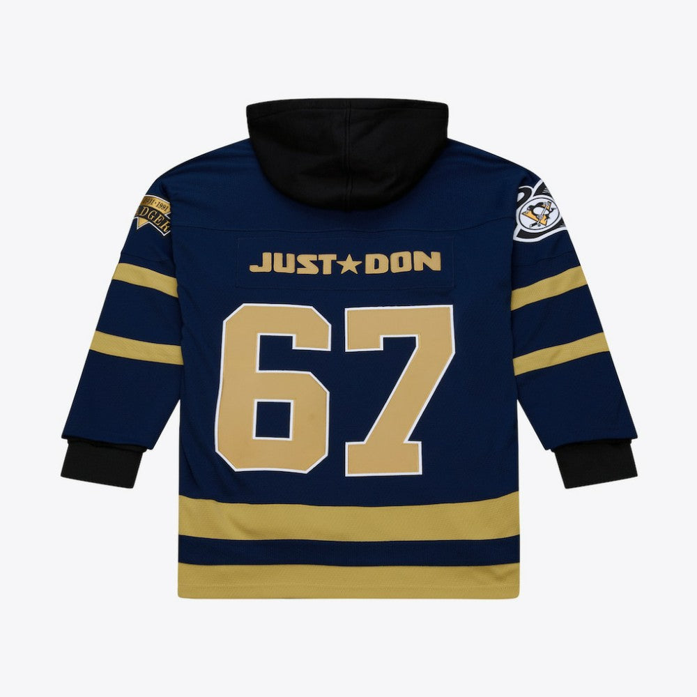 Pittsburgh Penguins Mitchell & Ness x Just Don Jersey Hoodie - Navy - NHL