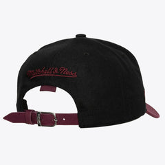 Detroit Red Wings Mitchell & Ness x Just Don Wave Script Pro Strapback Hat - Black/Maroon - NHL
