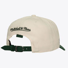 Toronto Maple Leafs Mitchell & Ness x Just Don Wave Script Pro Strapback Hat - Cream/Green - NHL