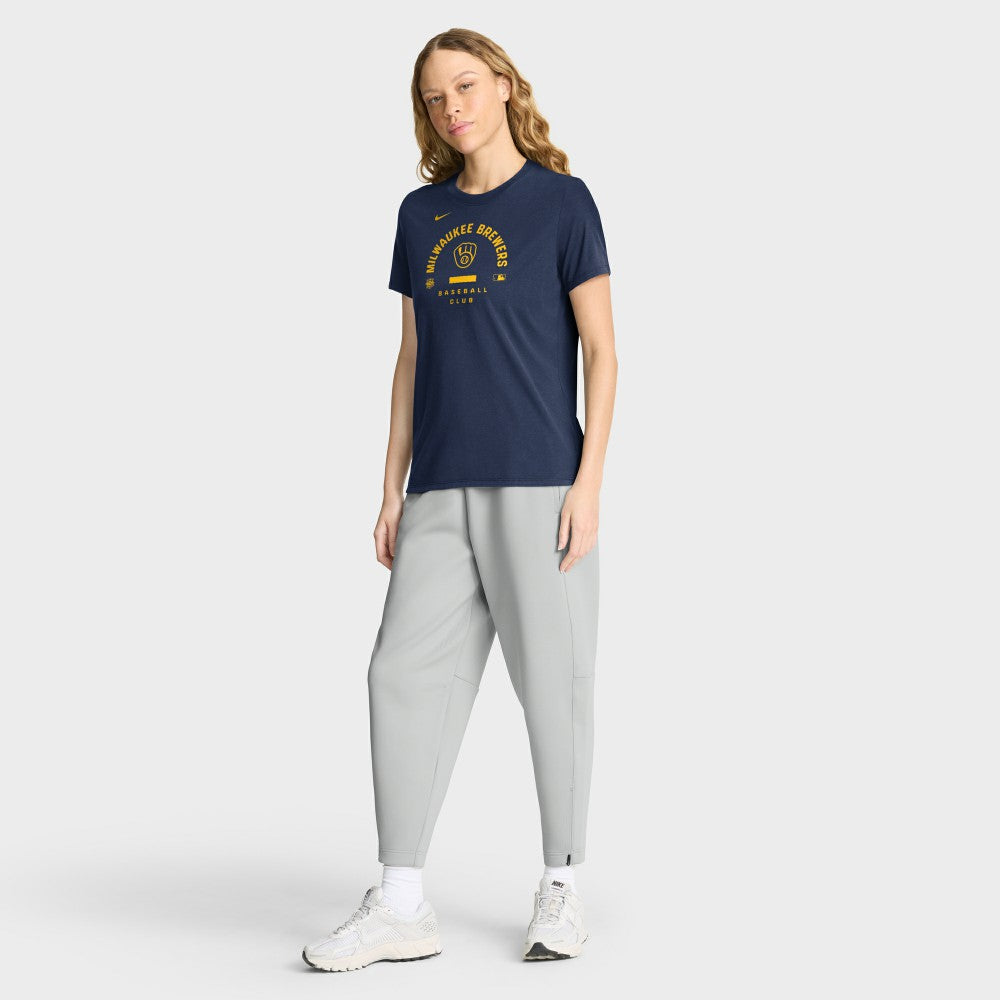 Milwaukee Brewers Nike Women's Authentic Collection Early Work Tri-Blend Dri-FIT T-Shirt - MLB