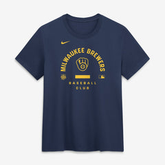Milwaukee Brewers Nike Women's Authentic Collection Early Work Tri-Blend Dri-FIT T-Shirt - MLB