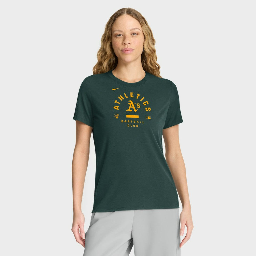 Athletics Nike Women's Authentic Collection Early Work Tri-Blend Dri-FIT T-Shirt - MLB