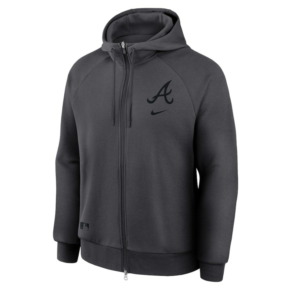 Atlanta Braves Nike Authentic Collection Player Raglan Dri-FIT Full-Zip Hoodie - MLB