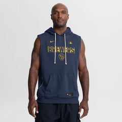 Milwaukee Brewers Nike Authentic Collection Standard Issue Dri-FIT Sleeveless Hoodie - MLB