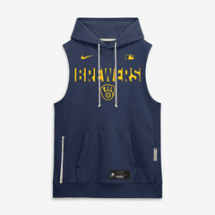 Milwaukee Brewers Nike Authentic Collection Standard Issue Dri-FIT Sleeveless Hoodie - MLB