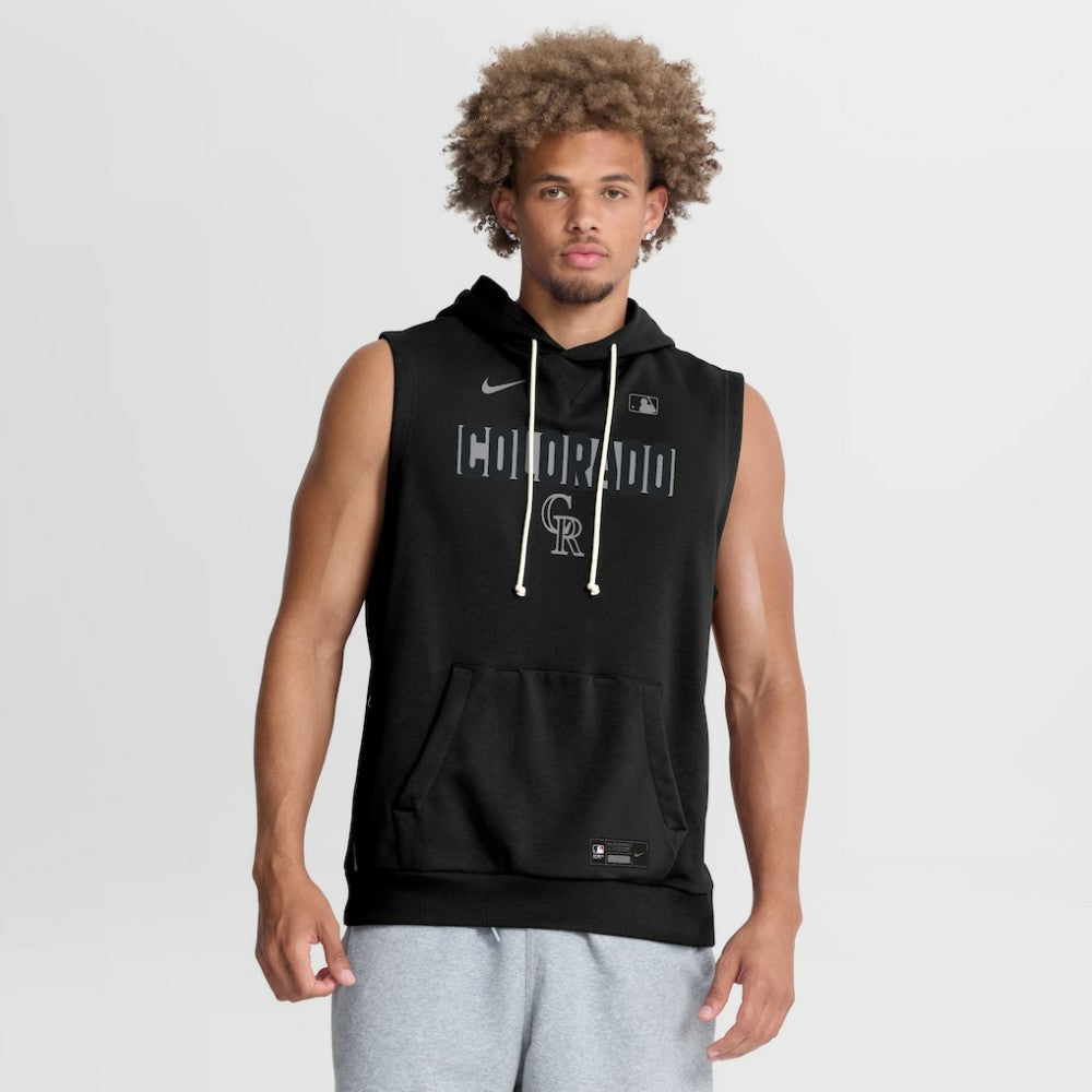 Colorado Rockies Nike Authentic Collection Standard Issue Dri-FIT Sleeveless Hoodie - MLB