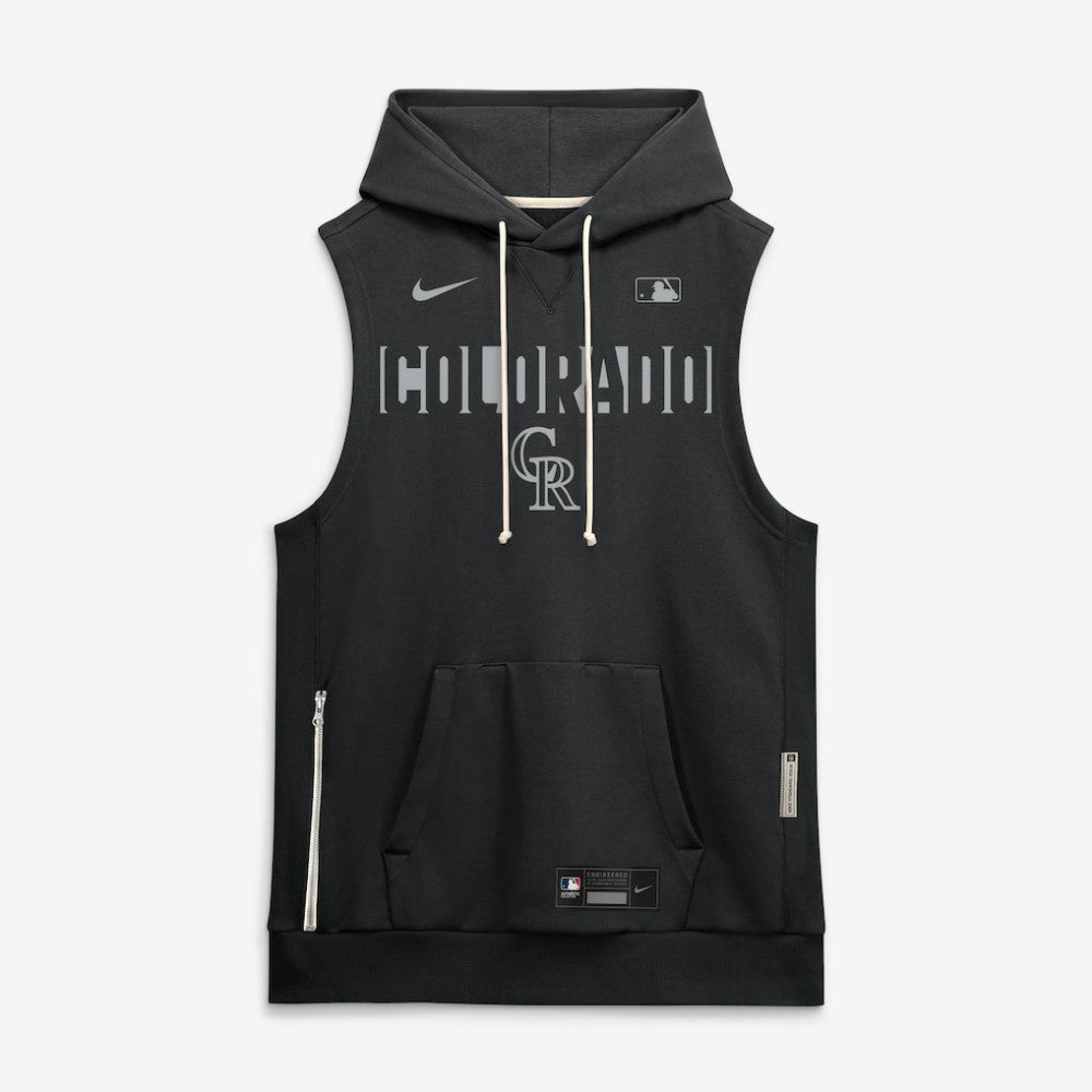 Colorado Rockies Nike Authentic Collection Standard Issue Dri-FIT Sleeveless Hoodie - MLB