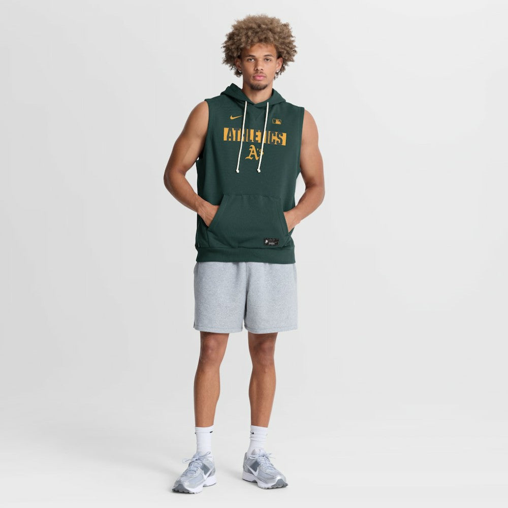 Athletics Nike Authentic Collection Standard Issue Dri-FIT Sleeveless Hoodie - MLB