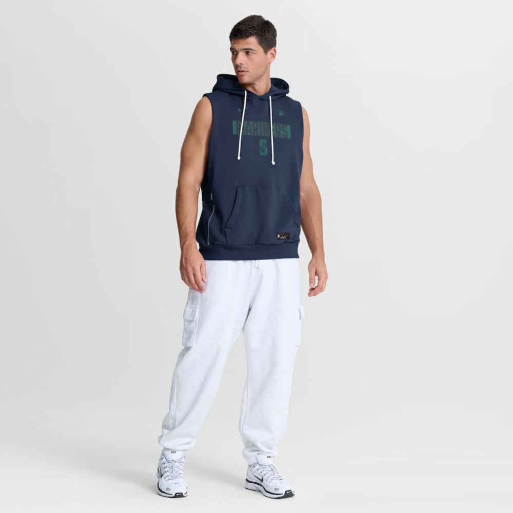 Seattle Mariners Nike Authentic Collection Standard Issue Dri-FIT Sleeveless Hoodie - MLB