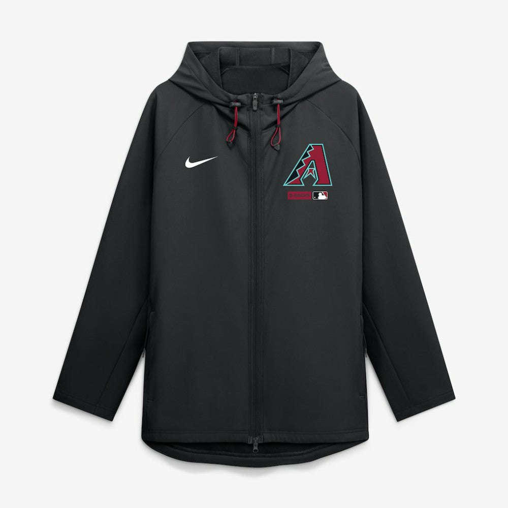 Arizona Diamondbacks Nike Authentic Collection Raglan Therma-FIT Full-Zip Hooded Jacket - MLB