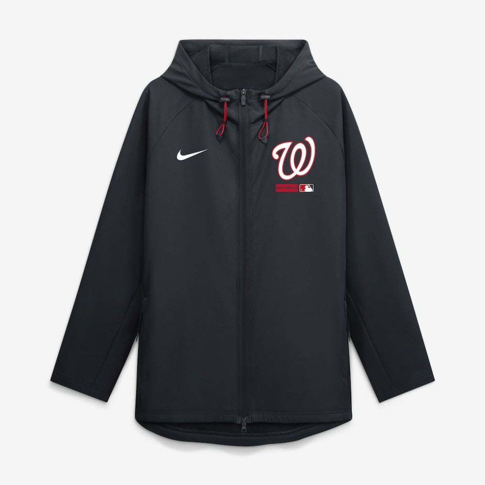 Washington Nationals Nike Authentic Collection Raglan Therma-FIT Full-Zip Hooded Jacket - MLB