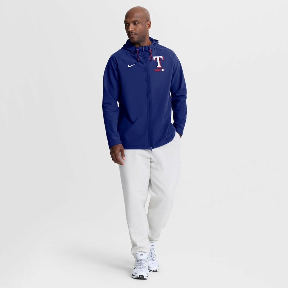 Texas Rangers Nike Authentic Collection Raglan Therma-FIT Full-Zip Hooded Jacket - MLB