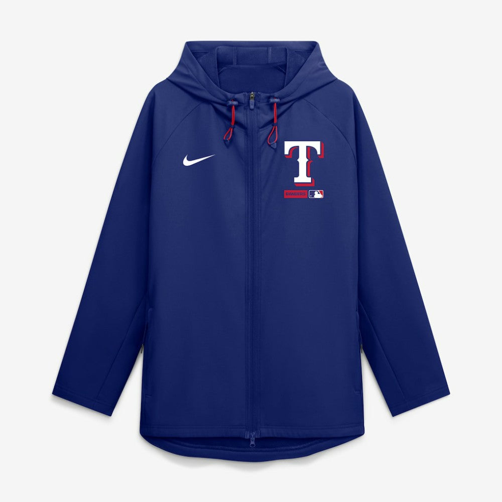 Texas Rangers Nike Authentic Collection Raglan Therma-FIT Full-Zip Hooded Jacket - MLB