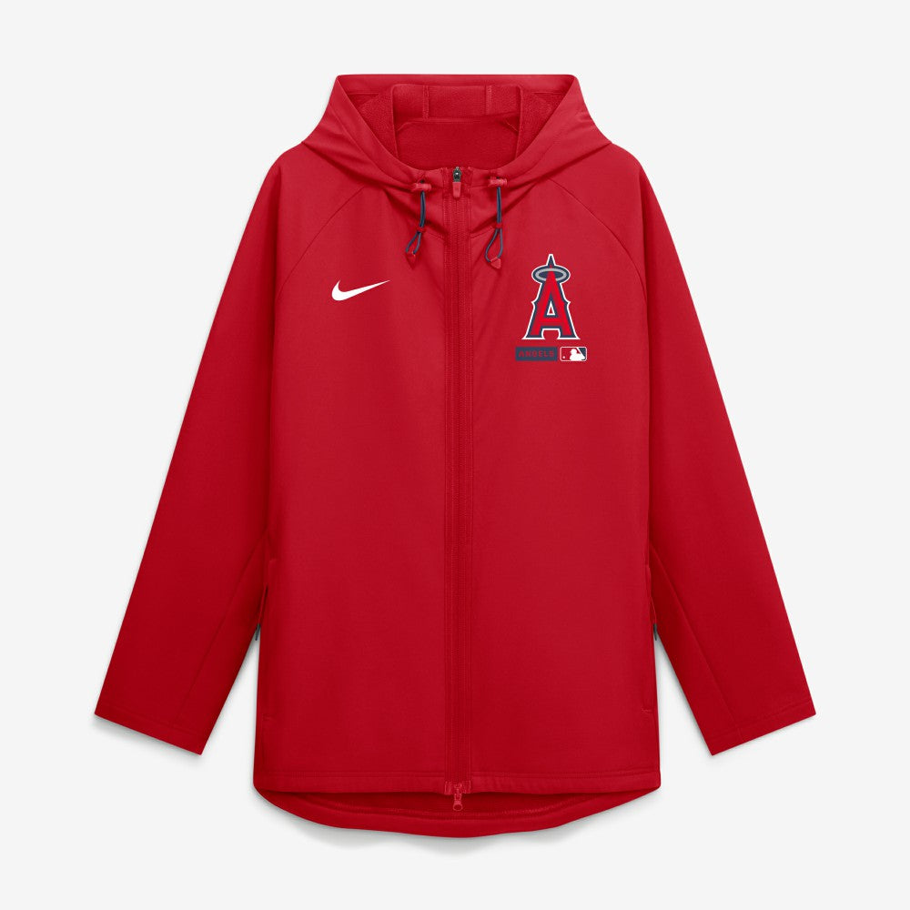 Los Angeles Angels Nike Authentic Collection Raglan Therma-FIT Full-Zip Hooded Jacket - MLB